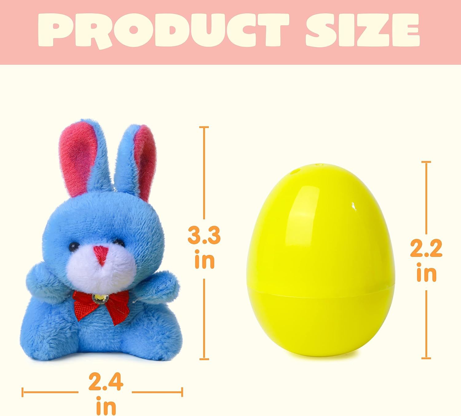 12pcs Easter Egg Hunt Plush Animal Toys Set