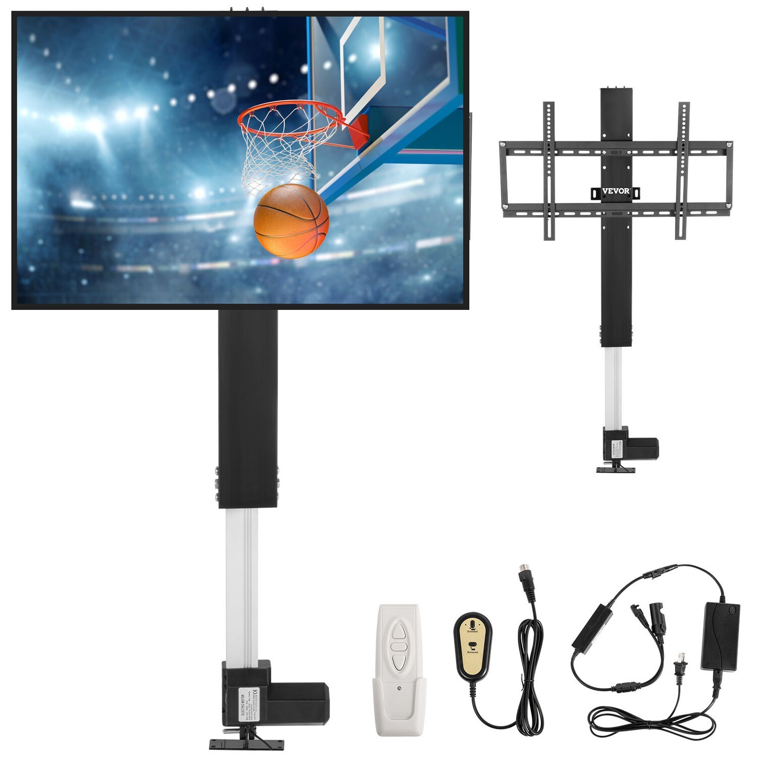 Universal TV Stand Monitors, Swivel &amp; Height Adjustable