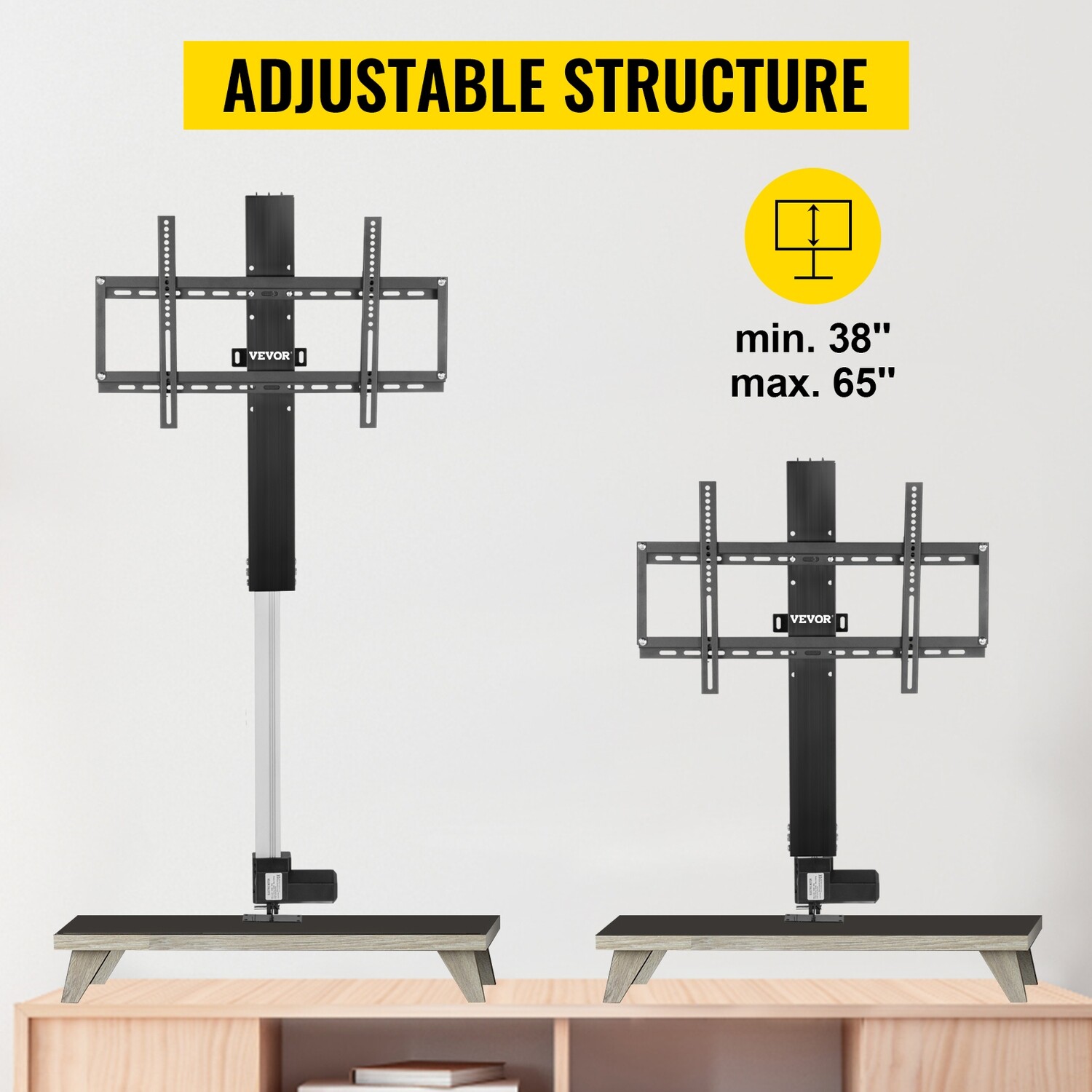 Universal TV Stand Monitors, Swivel &amp; Height Adjustable