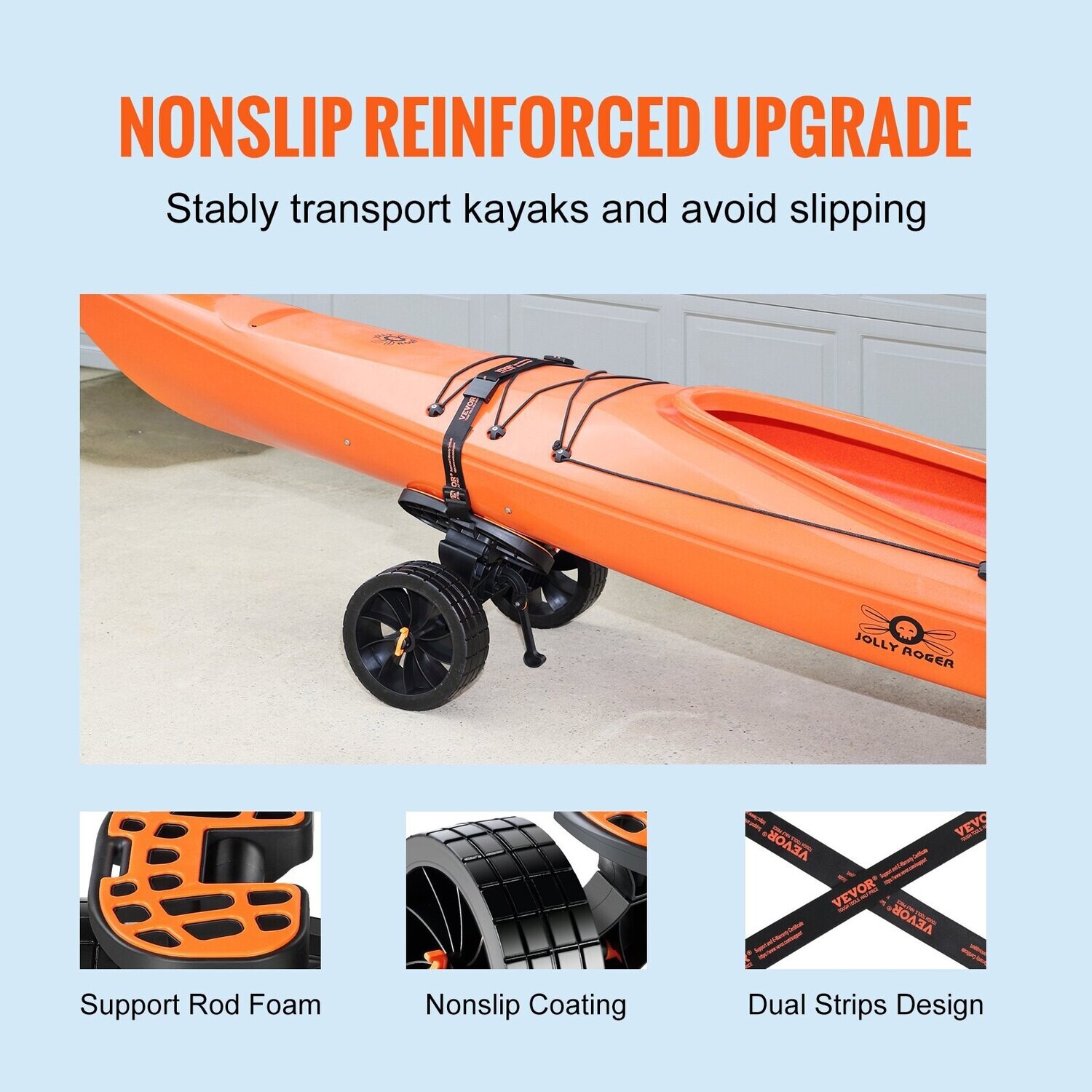 Kayak Cart Foldable 136kg Load Capacity