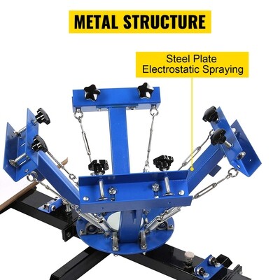 Silk Screen Printing Machine with 4-Color 2-Station