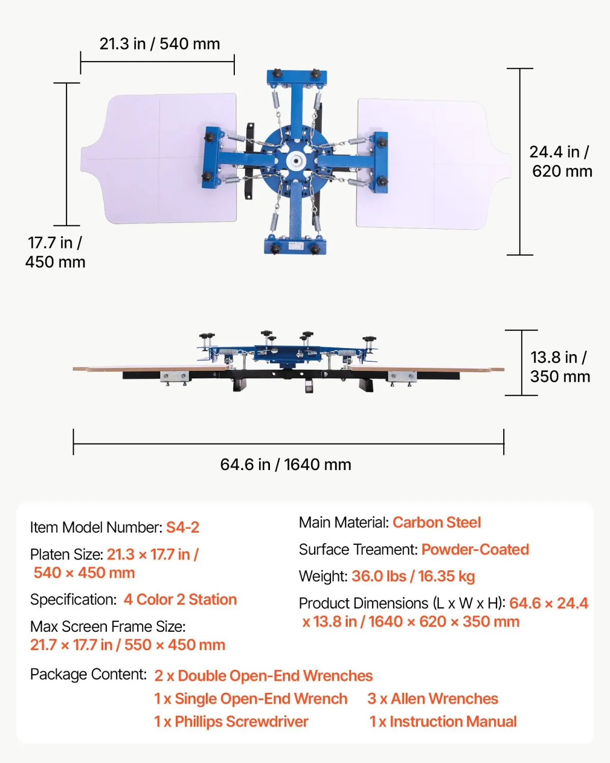 Silk Screen Printing Machine with 4-Color 2-Station