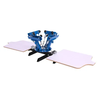 Silk Screen Printing Machine with 4-Color 2-Station