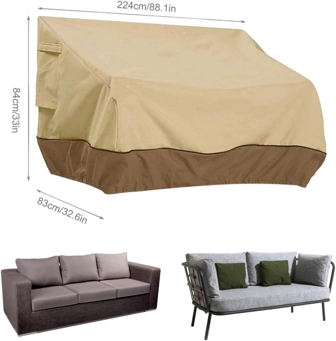 Waterproof Garden Sofa Cover 193x83x84cm Outdoor Patio Furniture Protector