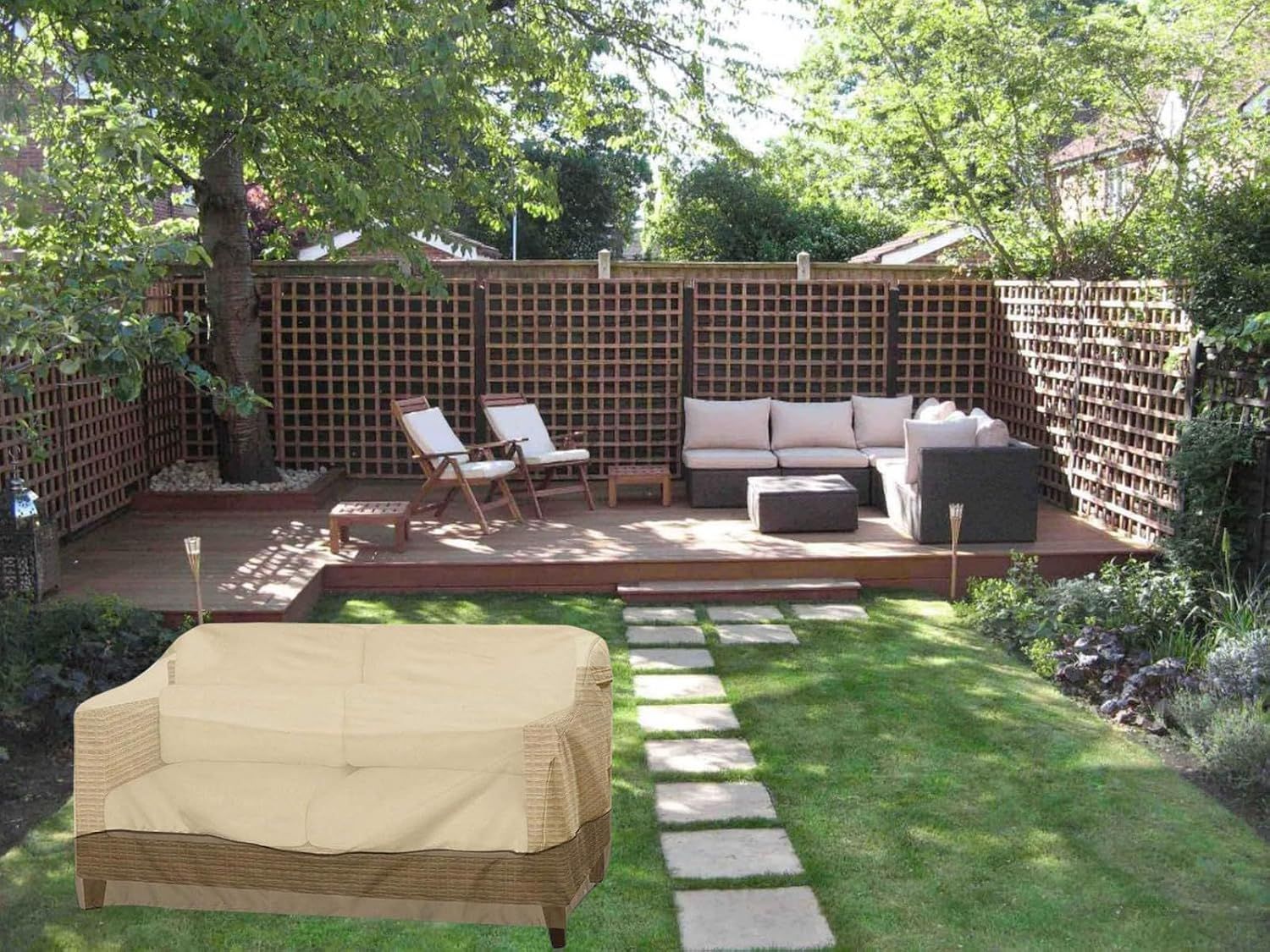 Waterproof Garden Sofa Cover 193x83x84cm Outdoor Patio Furniture Protector