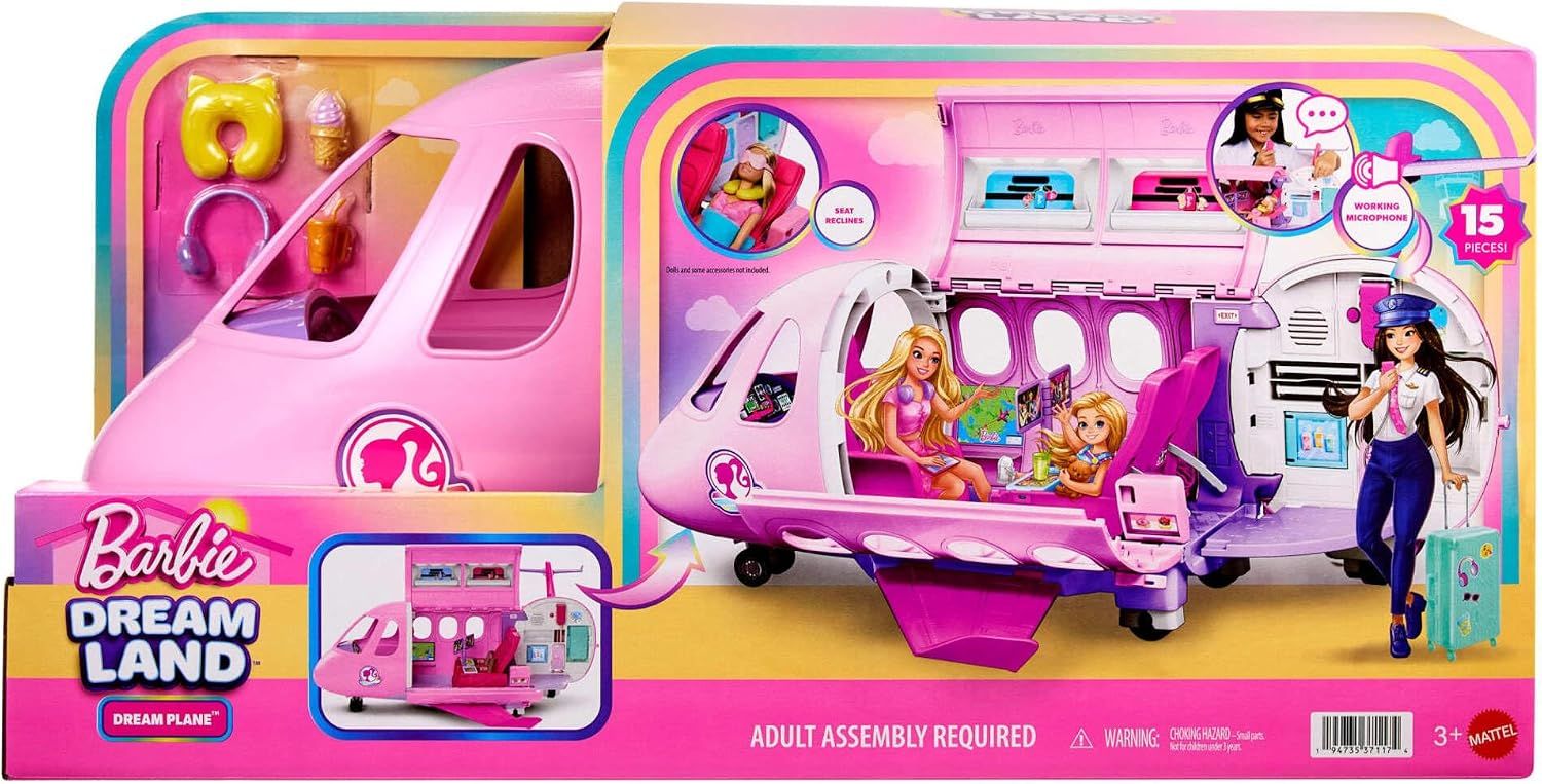 Barbie Dream Plane Playset with Working Microphone &amp; Speaker