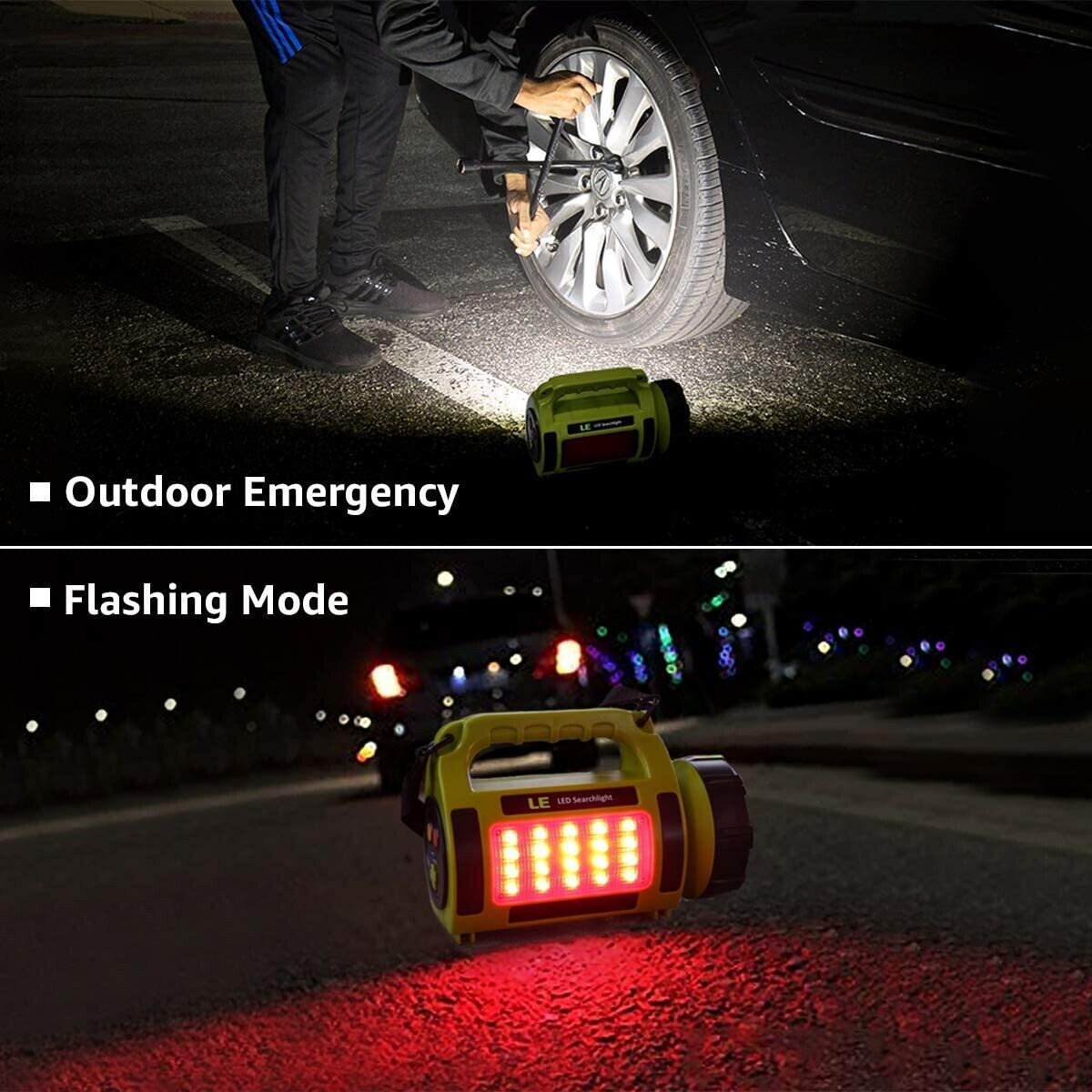 Rechargeable 1000 Lumen LED Searchlight &amp; Camping Lantern – 3600mAh Power Bank
