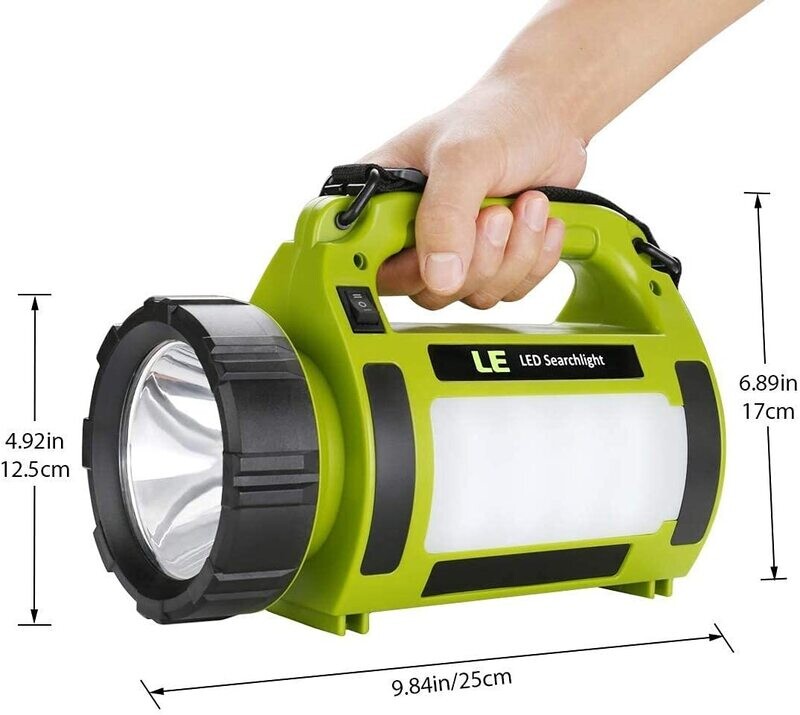 Rechargeable 1000 Lumen LED Searchlight &amp; Camping Lantern – 3600mAh Power Bank