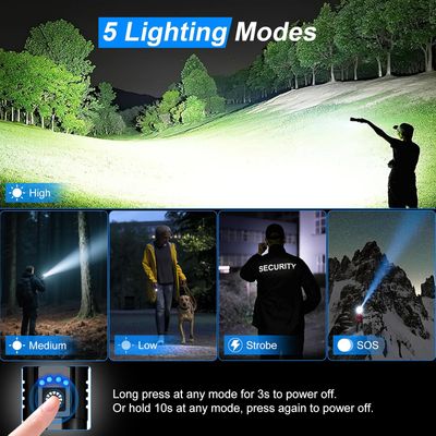Super Bright LED Torch USB Rechargeable Flashlight