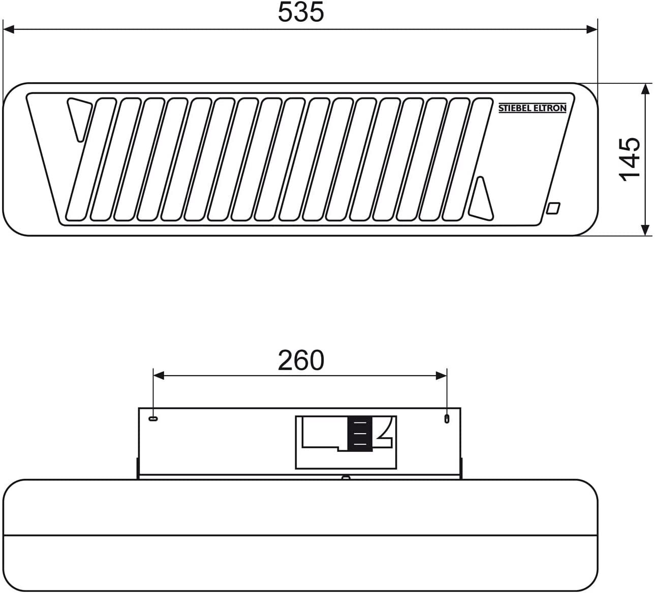 Quartz Heater 1200W Electric Radiant Wall Heater – 3-Speed Indoor Heater