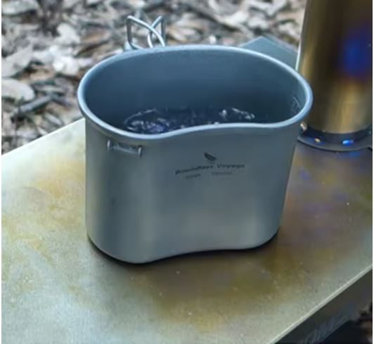 Titanium Cooking Pot Portable Camping Pots and Pans Set Canteen Mess Kit Bushcraft Equipment for Outdoor Hiking Backpacking