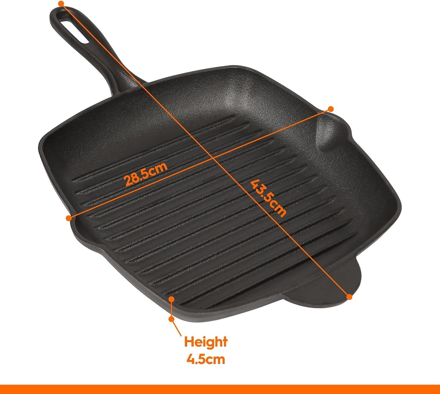 Pre-Seasoned 10-Inch Cast Iron Griddle Pan