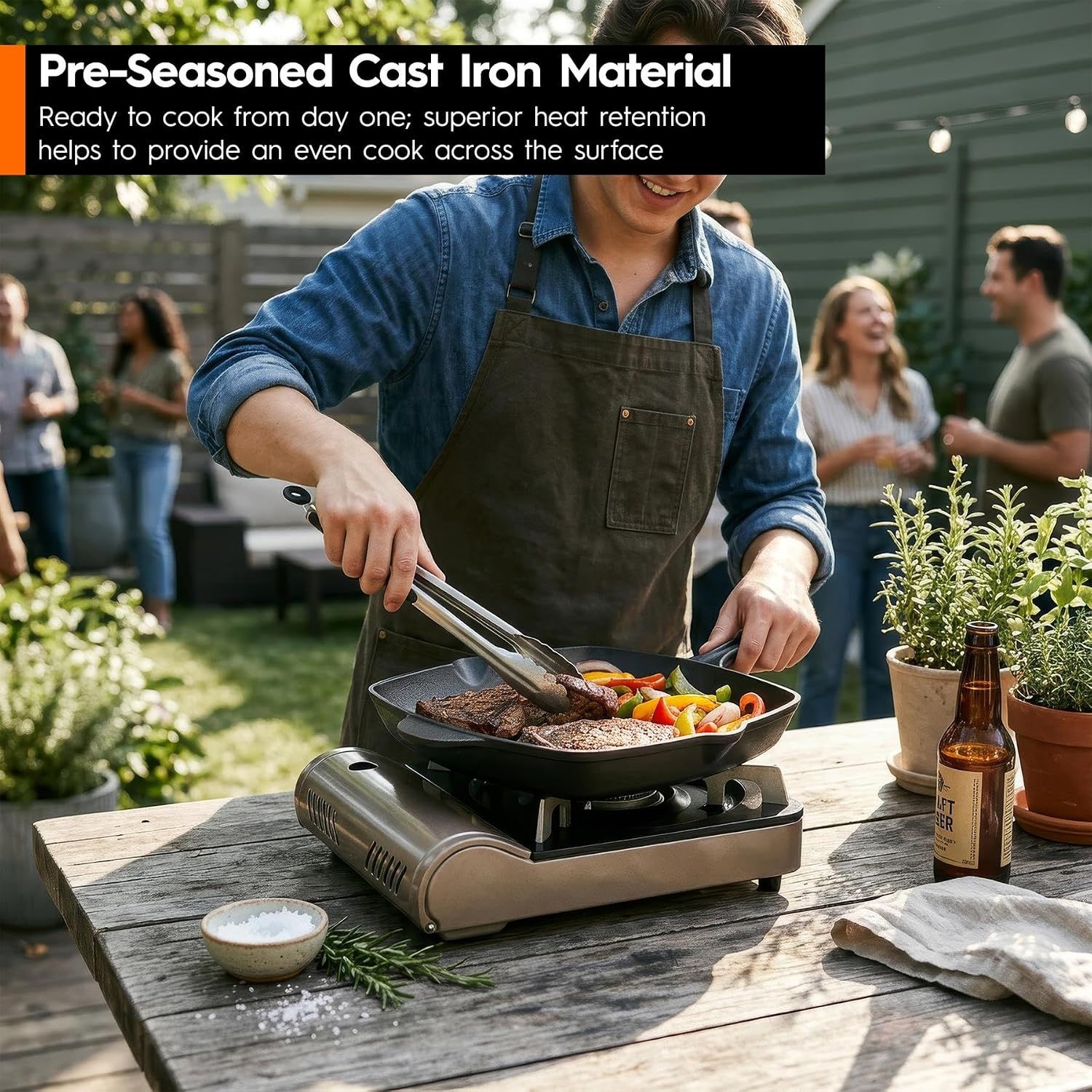 Pre-Seasoned 10-Inch Cast Iron Griddle Pan