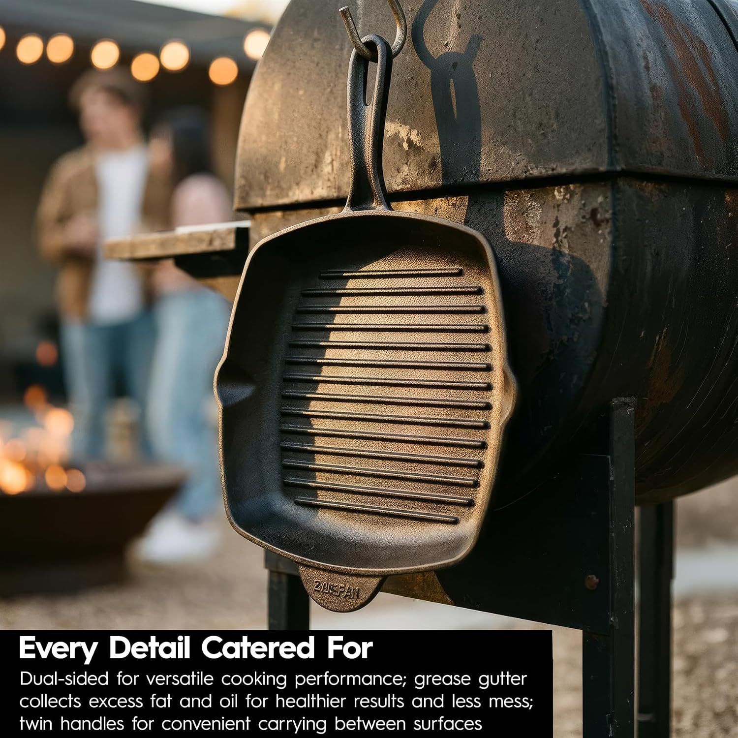 Pre-Seasoned 10-Inch Cast Iron Griddle Pan