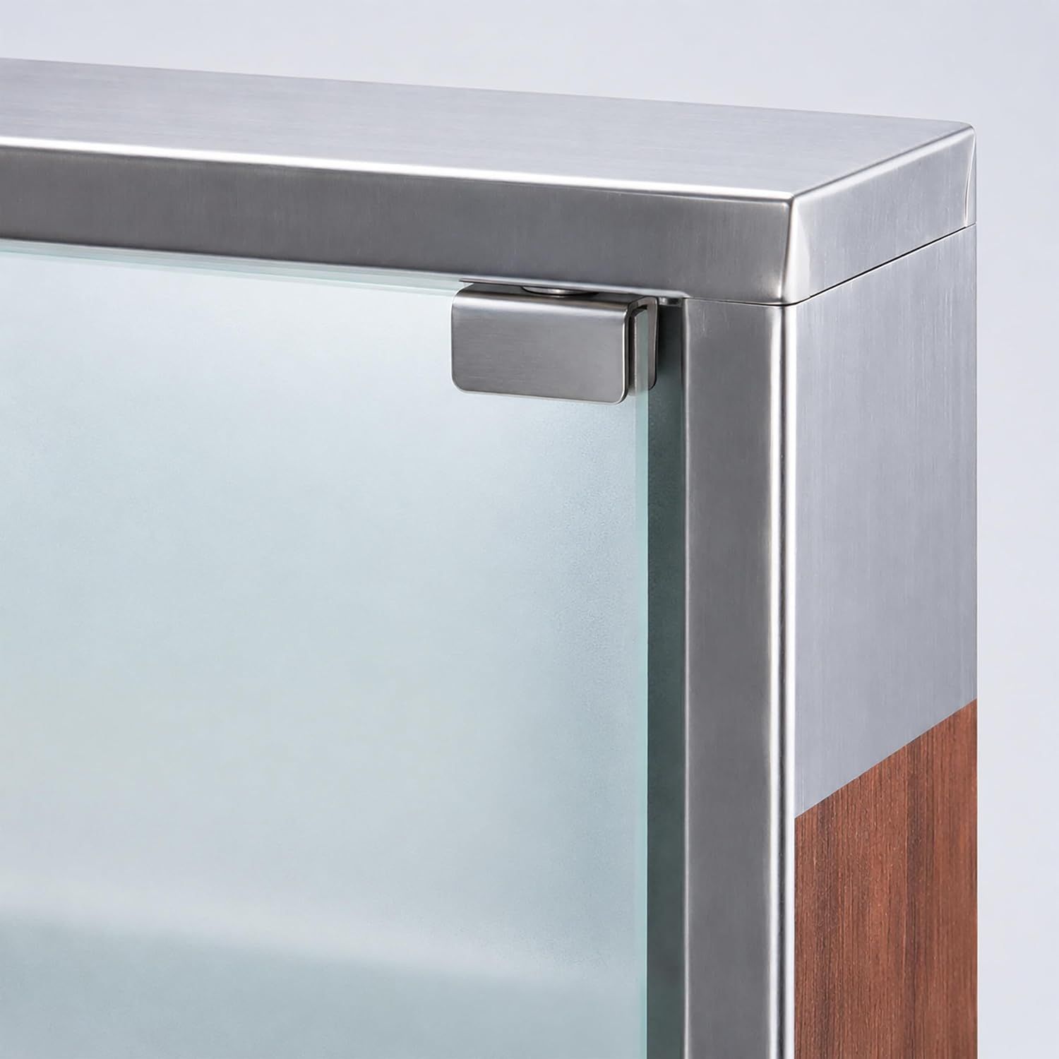 Steel Lockable Medicine Cabinet – 3 Shelves | Stainless Steel | Brown