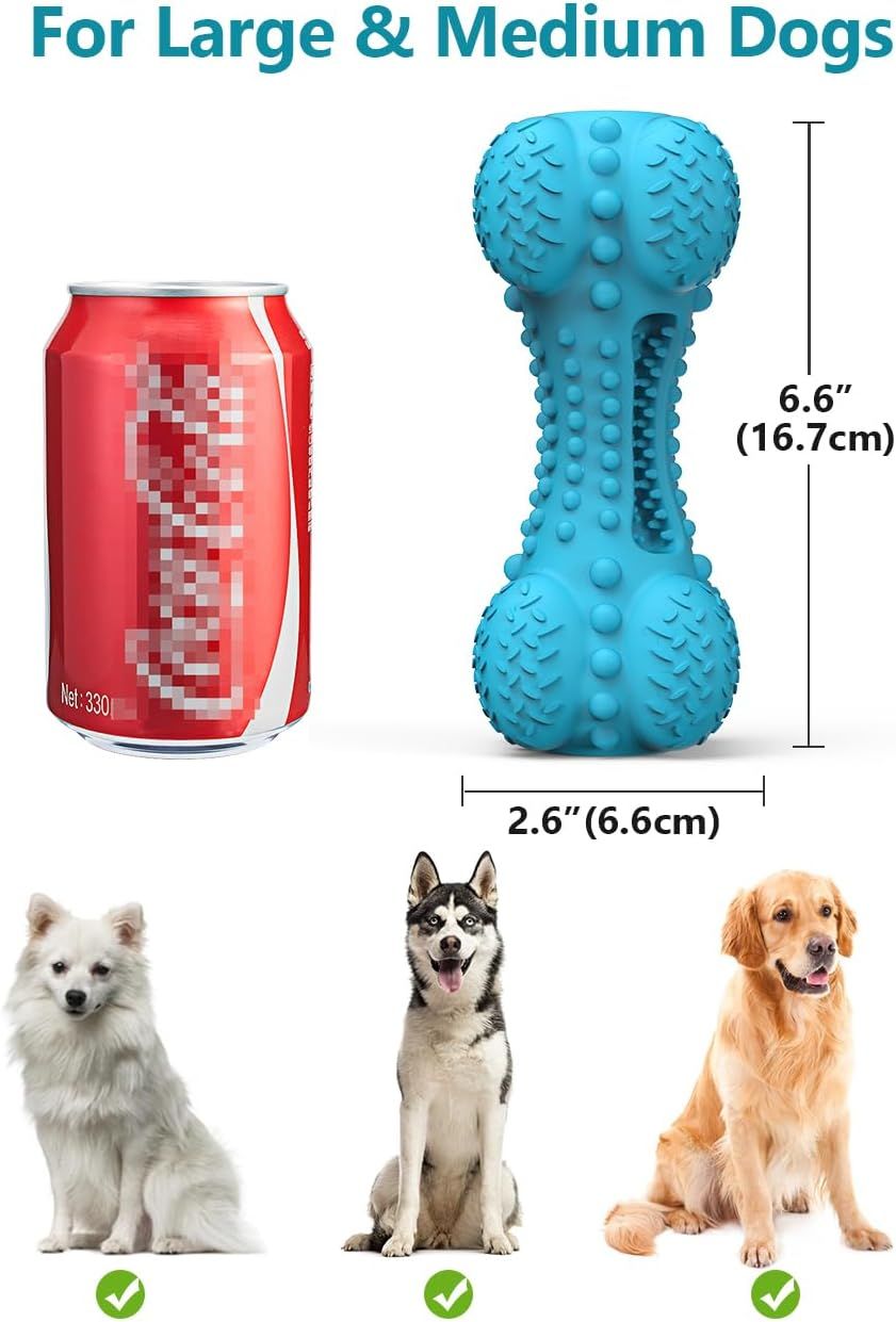 Rubber Chicken Toy for Dogs – Durable Bacon-Flavored Dental Squeaky Chew Toy for Medium &amp; Large Dogs