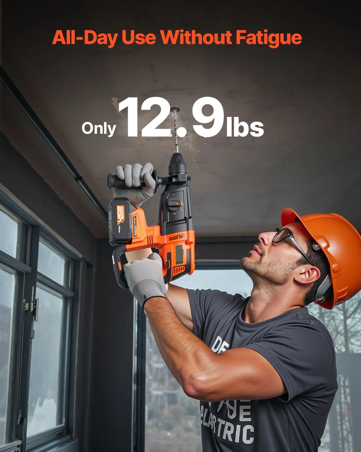SDS-Plus 20V 4.0Ah Cordless Rotary Hammer Drill – 4-in-1 Heavy-Duty Power Tool Kit