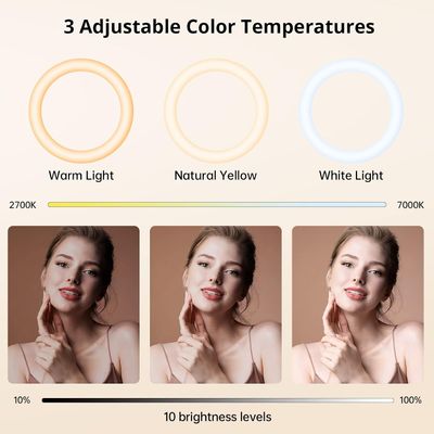 Ring Light with Adjustable Tripod &amp; Bluetooth Remote – 2700K–7000K
