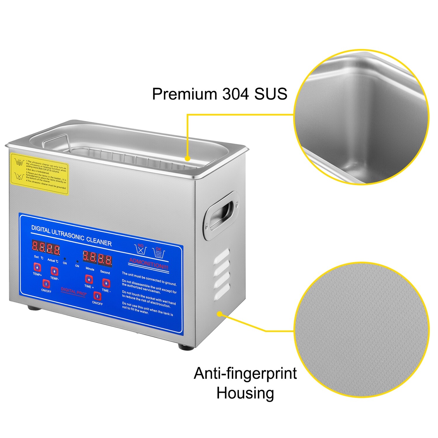 Ultrasonic Cleaner 3L Jewellery Cleaner
