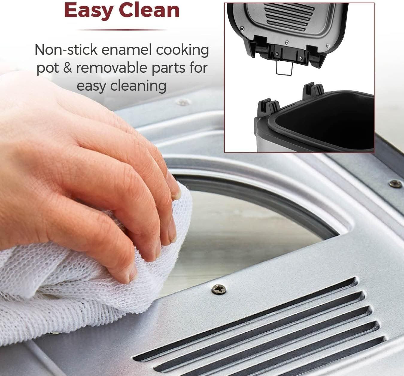 Deep Fat Fryer with Adjustable Thermostat, 2L, 1500W, Black