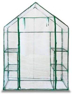 Walk In Greenhouse with Shelves 143x73x195cm