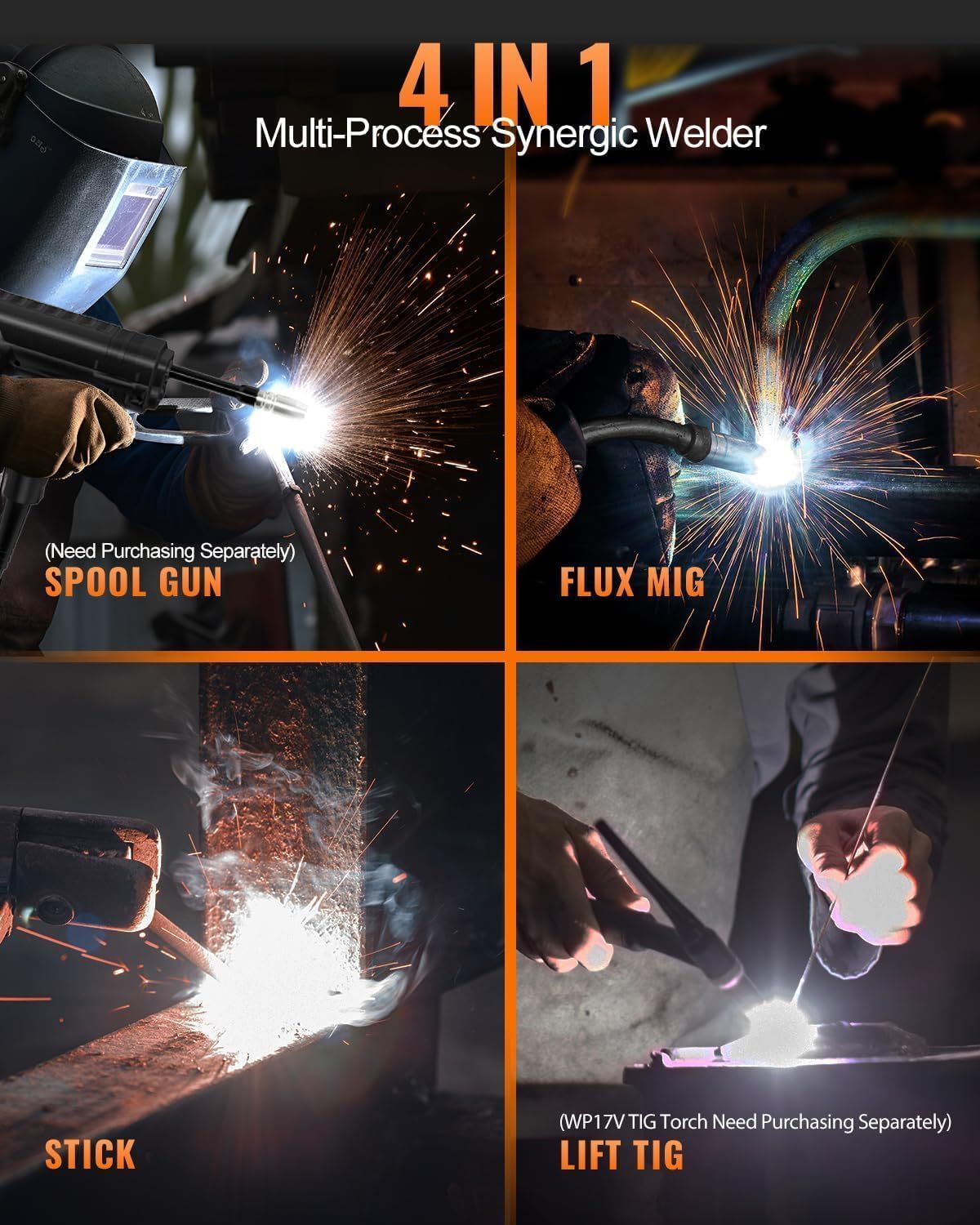 200A MIG Welder 4 in 1 Inverter Welding Machine