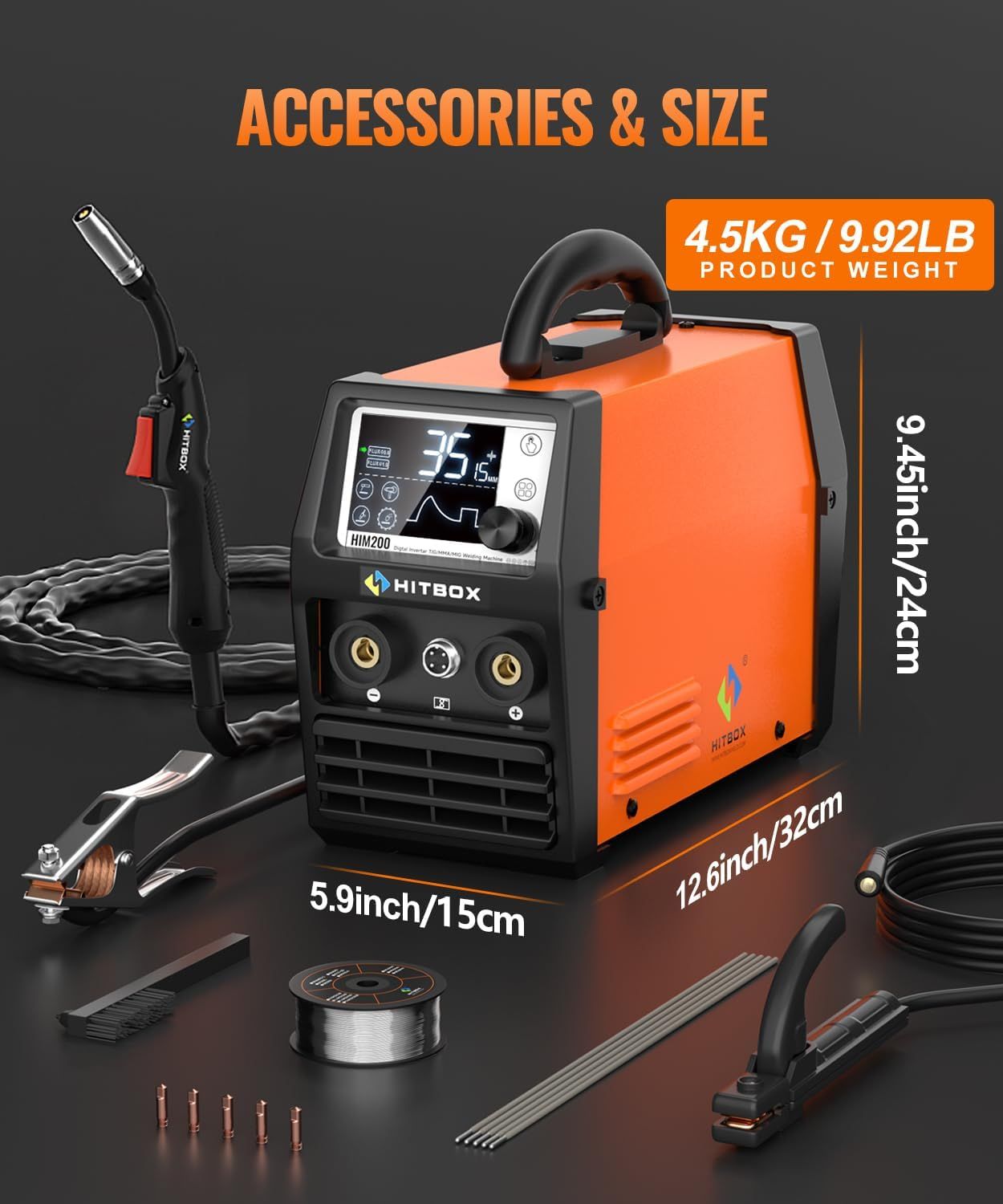200A MIG Welder 4 in 1 Inverter Welding Machine