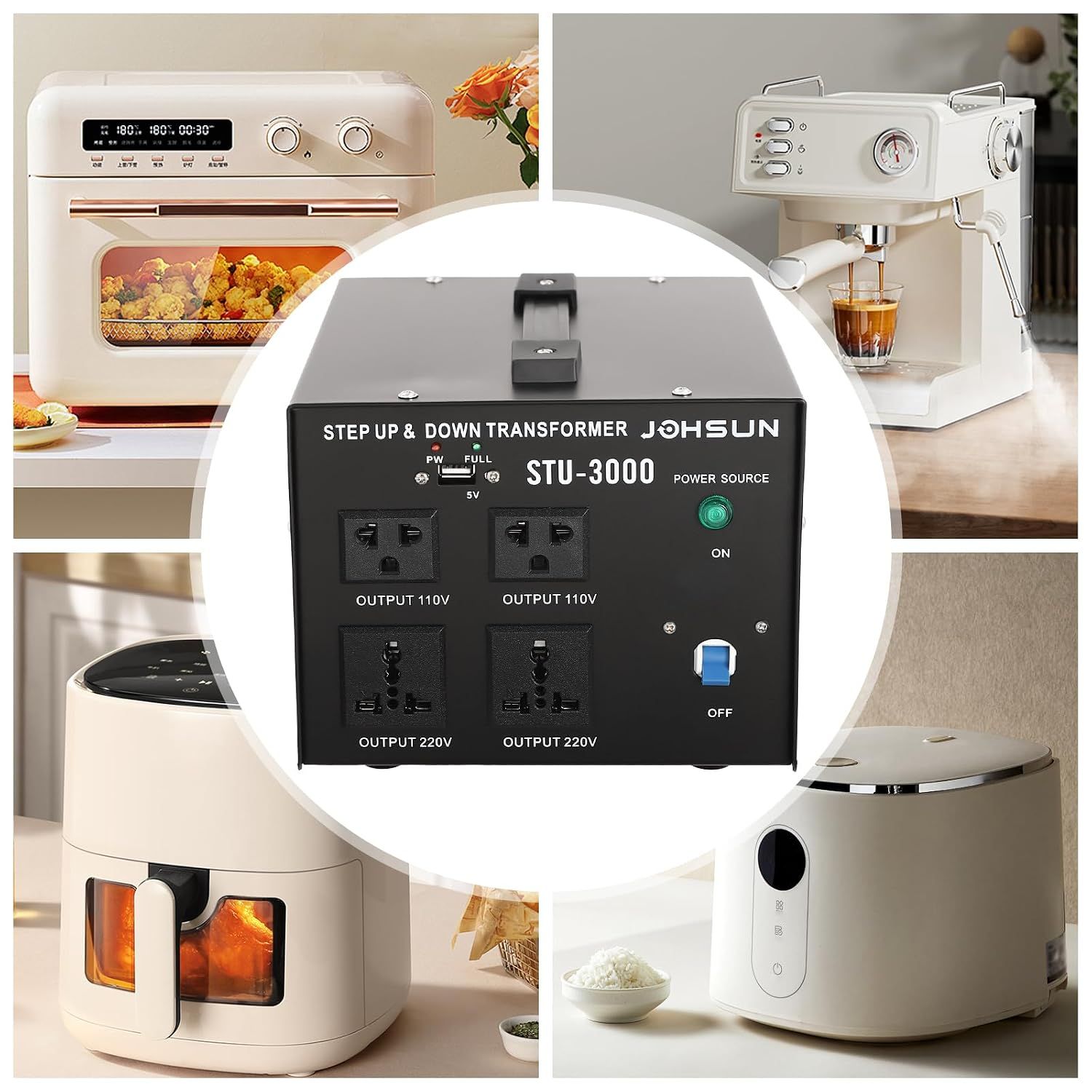 Voltage Converter 2400W 110V to 220V