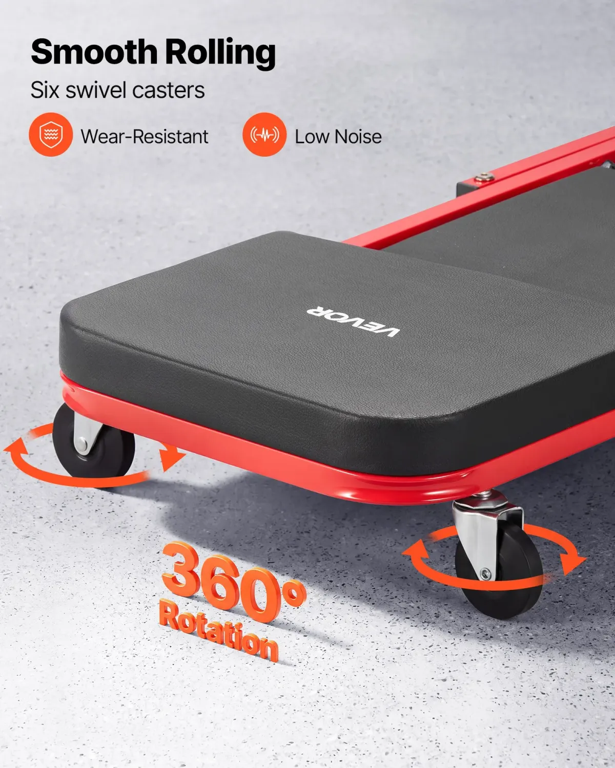Folding Mechanic Creeper 204kg, Z Creeper Seat &amp; Under Car Garage Roller