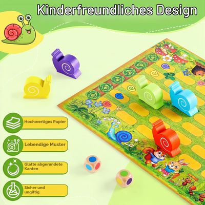 Small Little Snail Racing Board Game – Educational Montessori Game for Kids