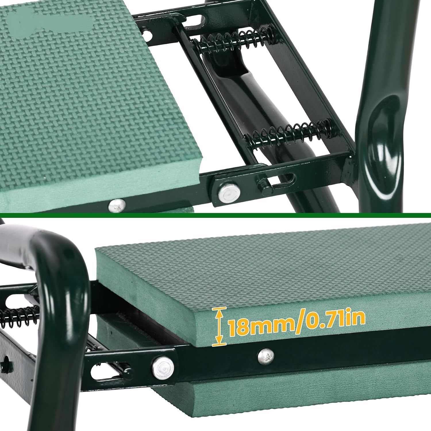 Garden Bench Folding Kneeler Stool with Storage
