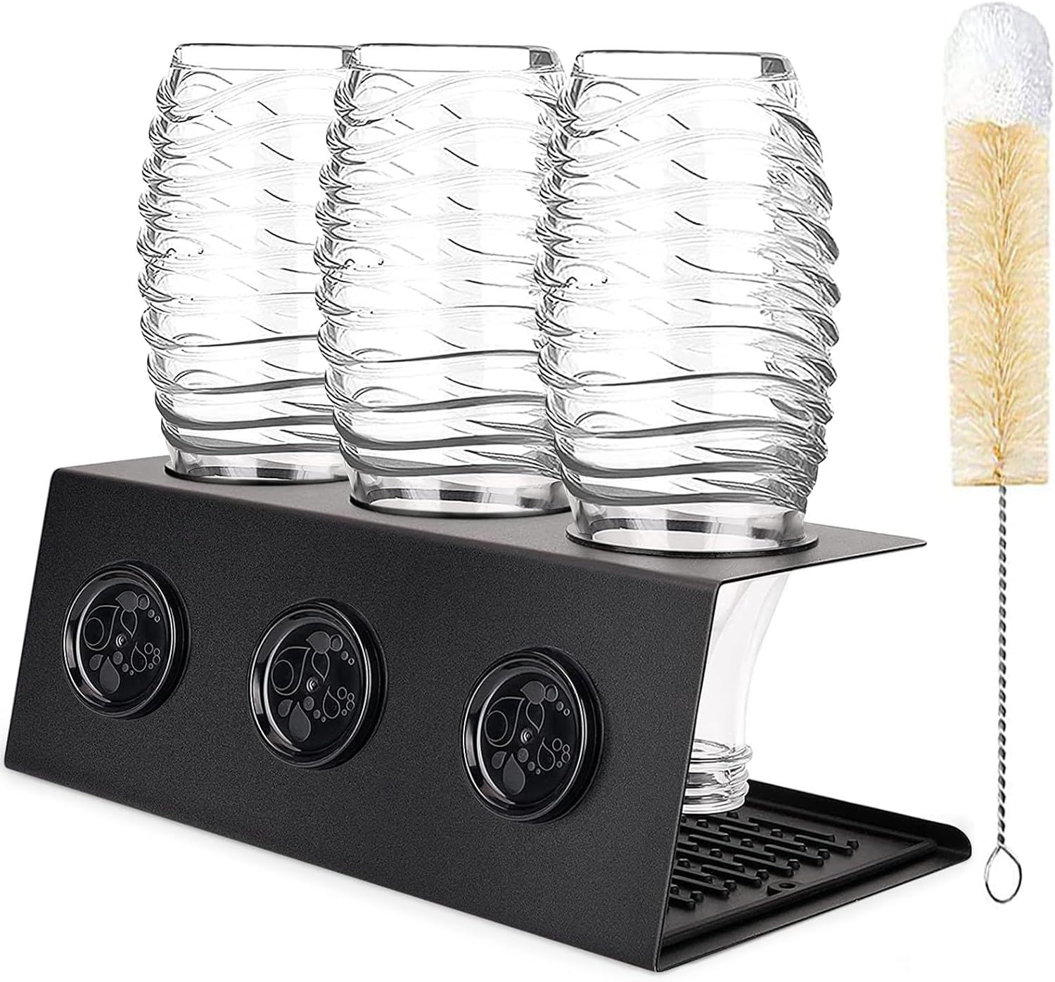 Premium SodaStream 3-Bottle Stainless Steel Drying Rack