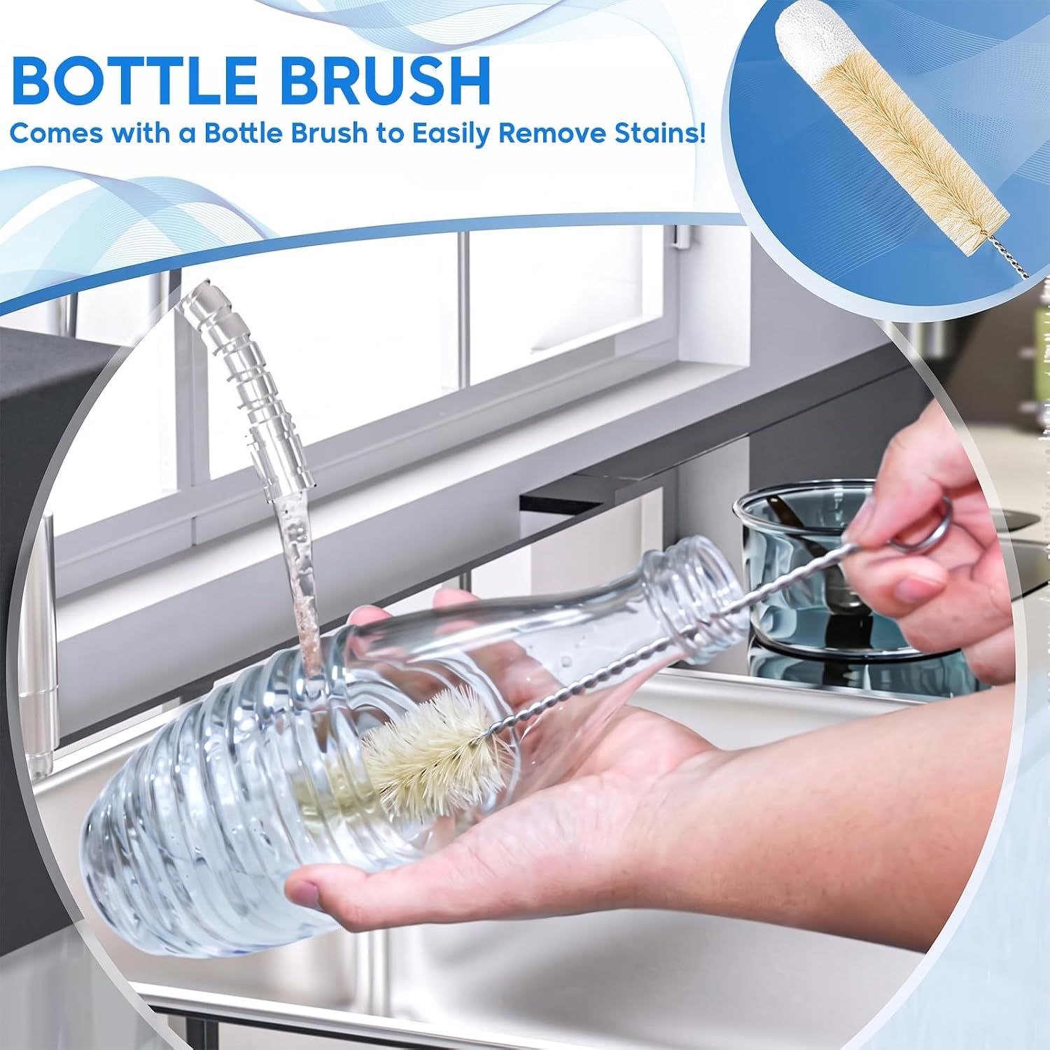Premium SodaStream 3-Bottle Stainless Steel Drying Rack