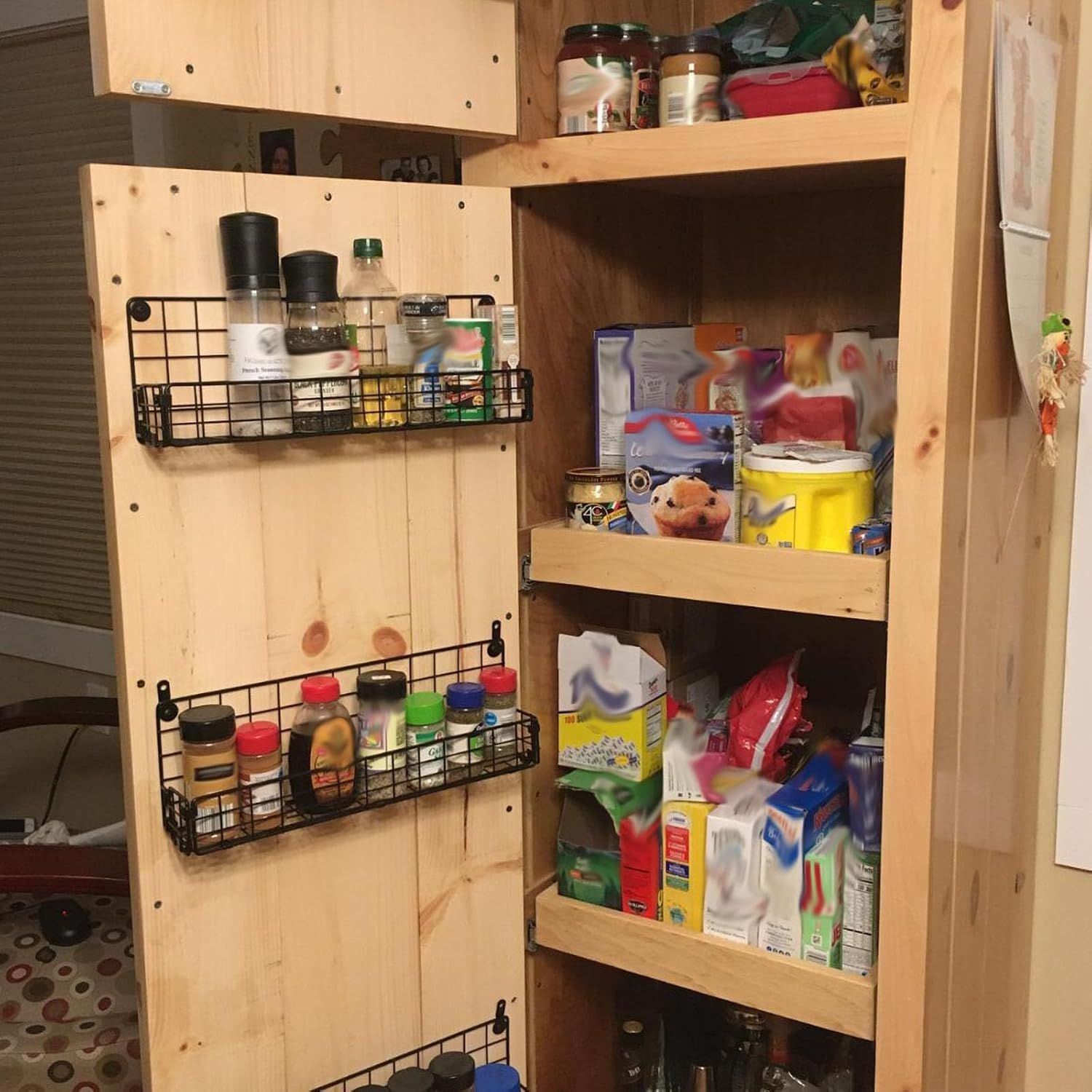 Spice Rack 4PCS Wall Mounted Kitchen Organizer