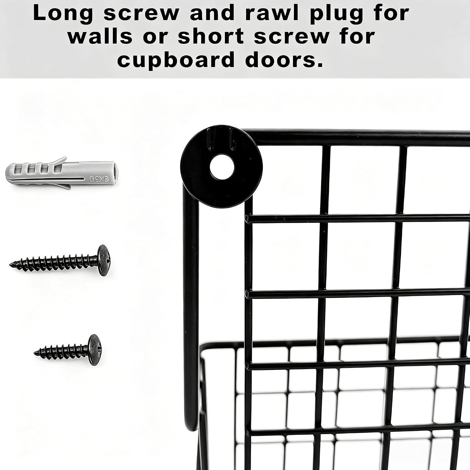Spice Rack 4PCS Wall Mounted Kitchen Organizer