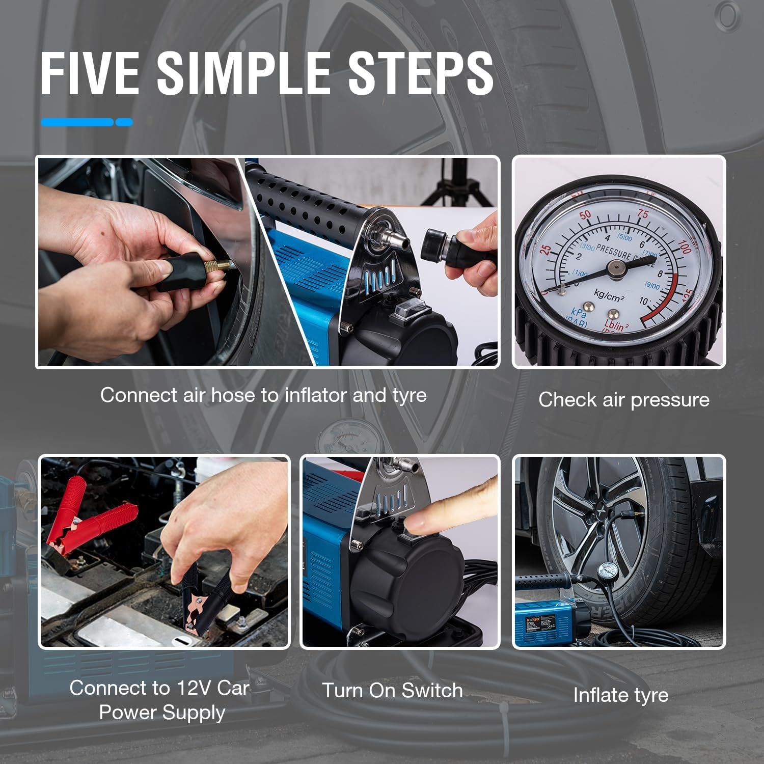 Heavy Duty Air Compressor Compact Design