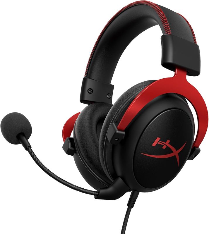 Gaming Headphones, Red, for PC, PS4, and Mac