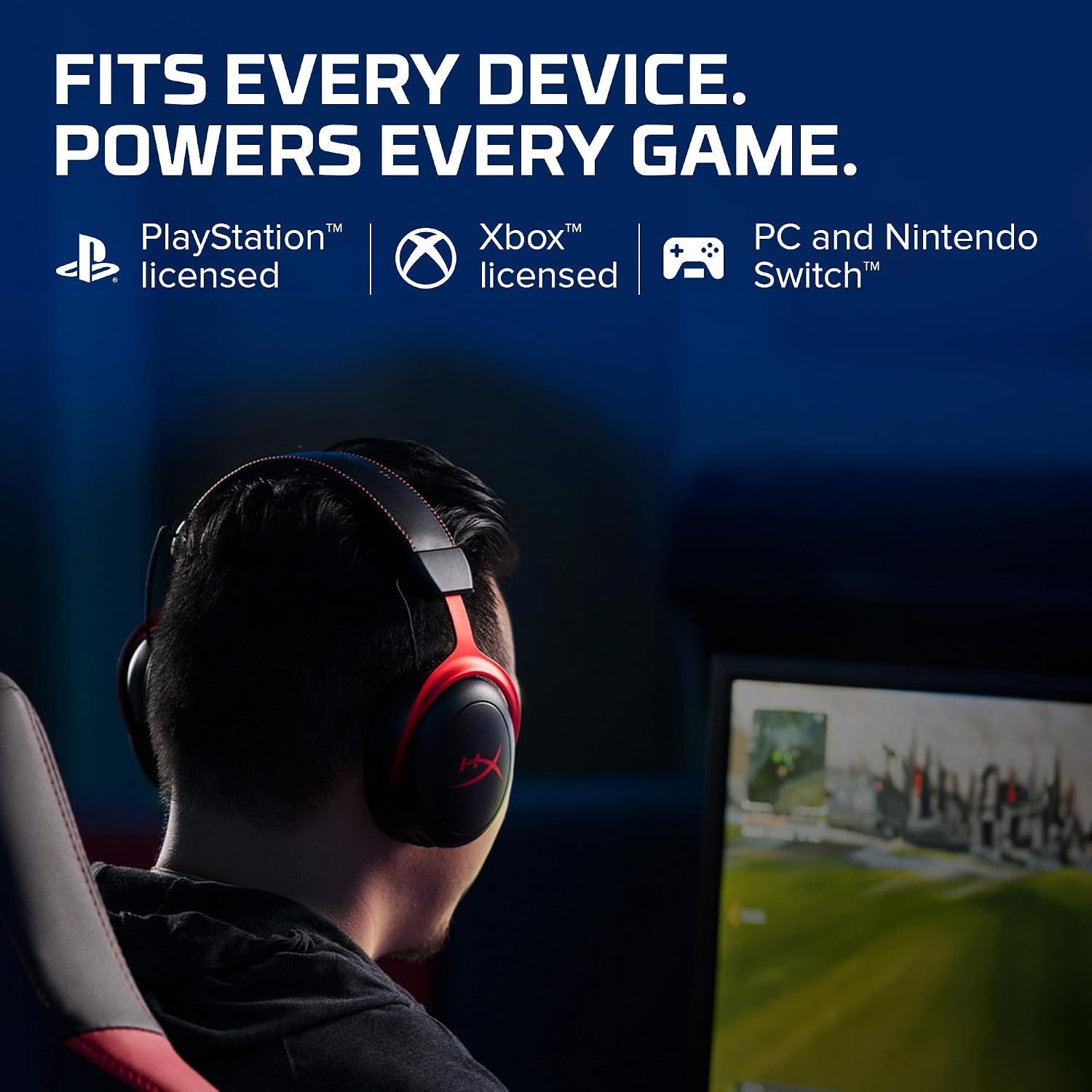 Gaming Headphones, Red, for PC, PS4, and Mac