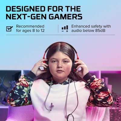Gaming Headphones, Red, for PC, PS4, and Mac