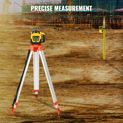 Strong lightweight 360° Self-Leveling Rotary Laser Level with Tripod &amp; 5m Leveling Staff