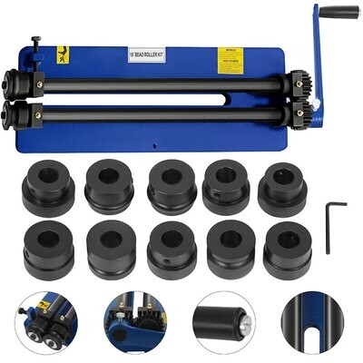 Sheet 18" Sheet Metal Bead Roller – 460mm Neck, 1.2mm Capacity with 6 Tool Sets