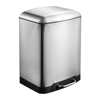 35L Stainless Steel Trash Bin Large Capacity Lidded Garbage Can