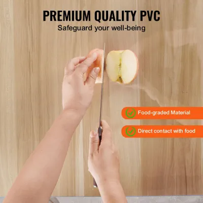 Transparent PVC Table Protector — 42 x 72 inch, 2.0mm Thick Waterproof Rectangular Mat, Easy-Clean Tablecloth for Dining Table, Office Desk &amp; Dresser