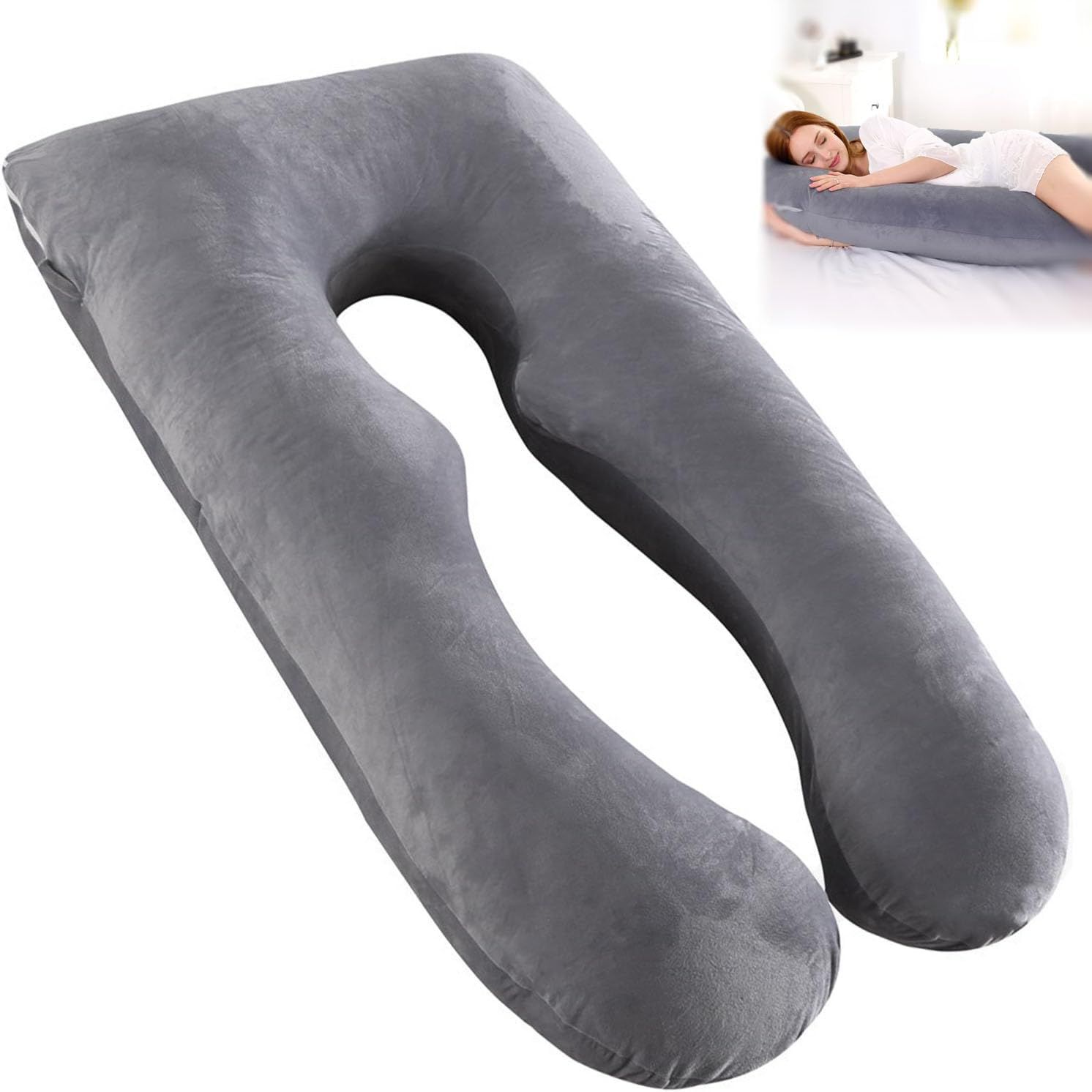 U-Shaped Pregnancy Pillow, Side Sleeper Pillow