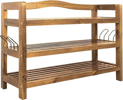 Shoe Rack – 3-Tier Heavy-Duty Shoe Organizer with Metal Brackets