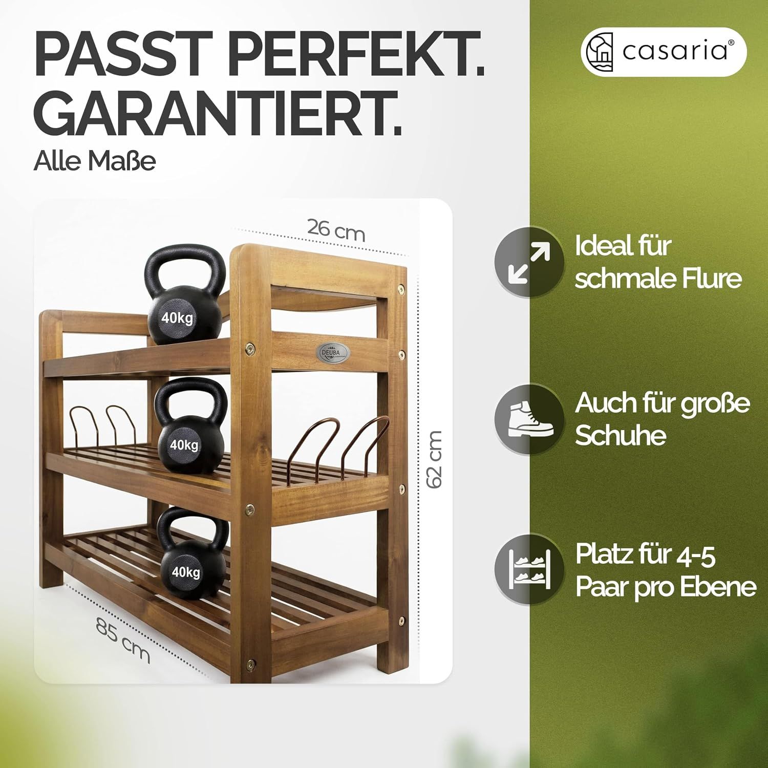 Shoe Rack – 3-Tier Heavy-Duty Shoe Organizer with Metal Brackets