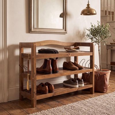 Shoe Rack – 3-Tier Heavy-Duty Shoe Organizer with Metal Brackets