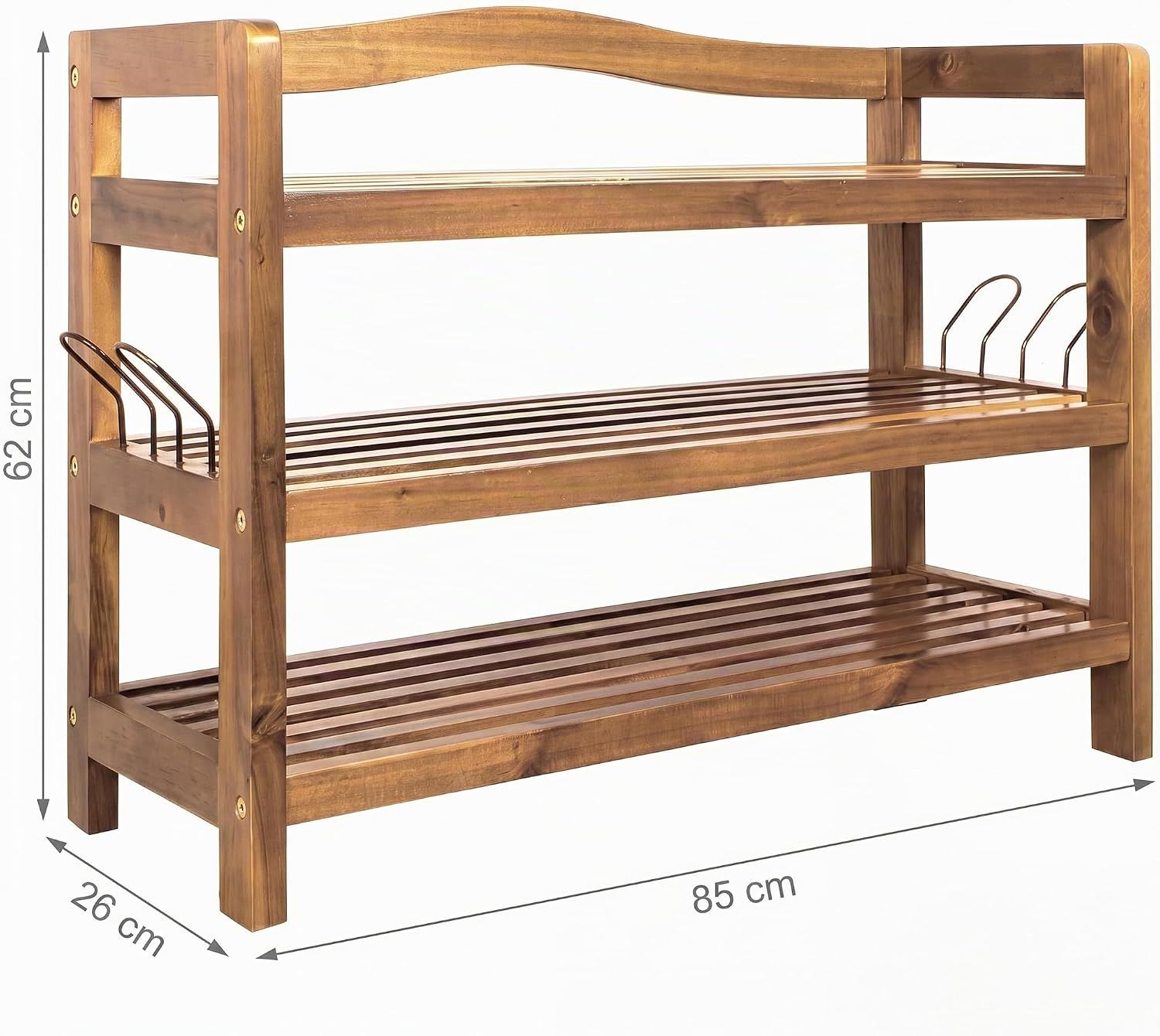 Shoe Rack – 3-Tier Heavy-Duty Shoe Organizer with Metal Brackets
