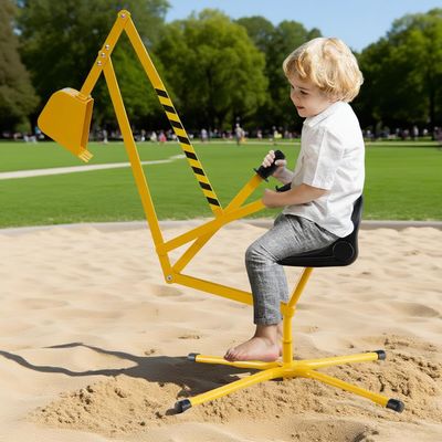 Sand Digger, Kids Ride-On Excavator Toy – 360° Rotating Seat with Manual Shovel