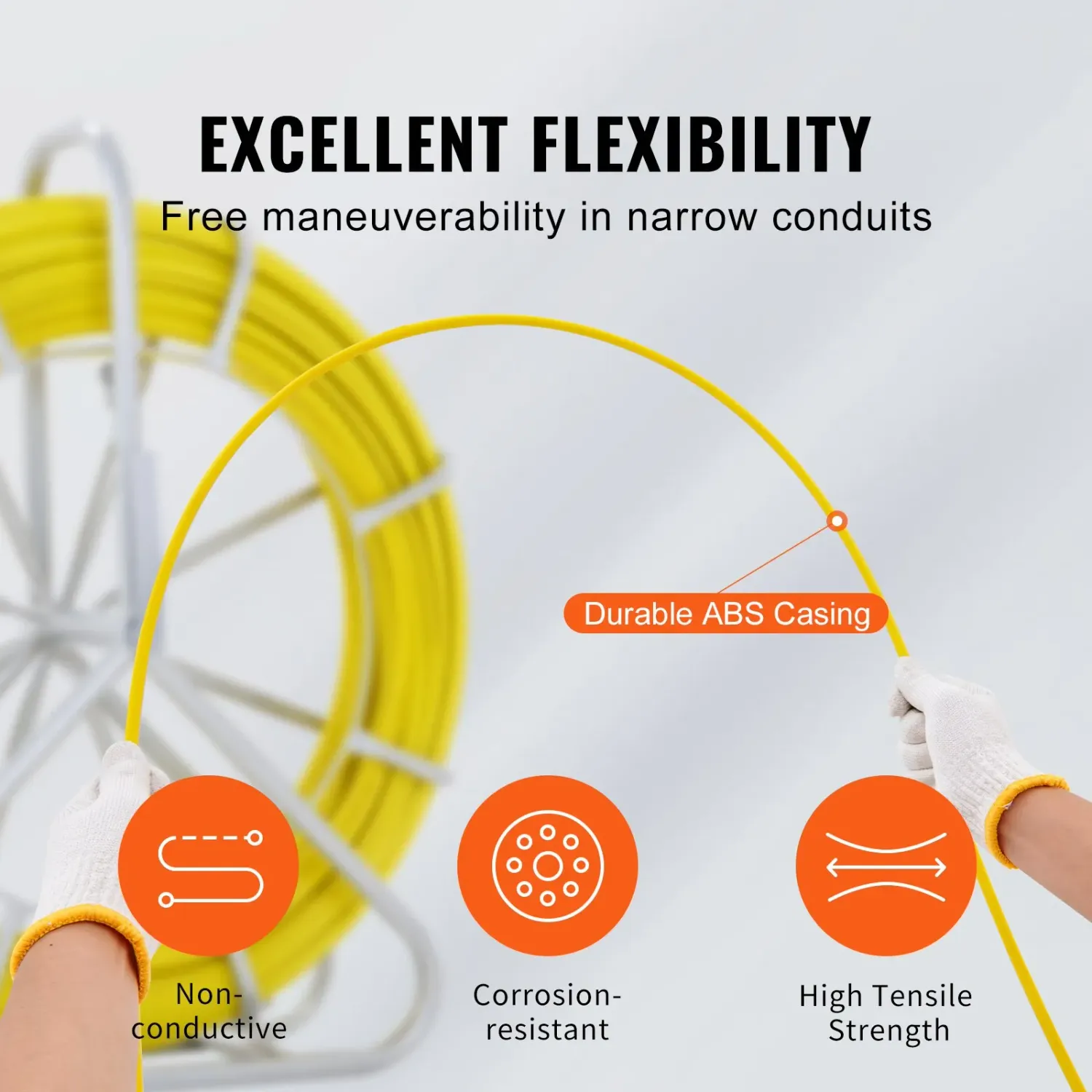 Duct Rodder Fish Tape Electrical Cable Running Puller